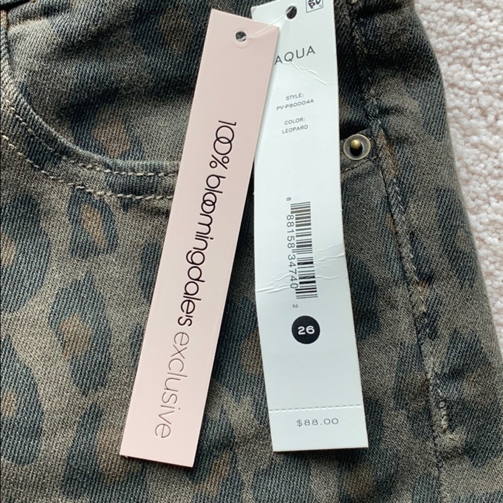 NWT Aqua dark camo leopard skinny jeans. - Picture 4 of 7
